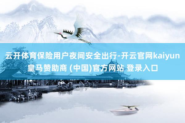 云开体育保险用户夜间安全出行-开云官网kaiyun皇马赞助商 (中国)官方网站 登录入口