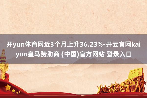 开yun体育网近3个月上升36.23%-开云官网kaiyun皇马赞助商 (中国)官方网站 登录入口