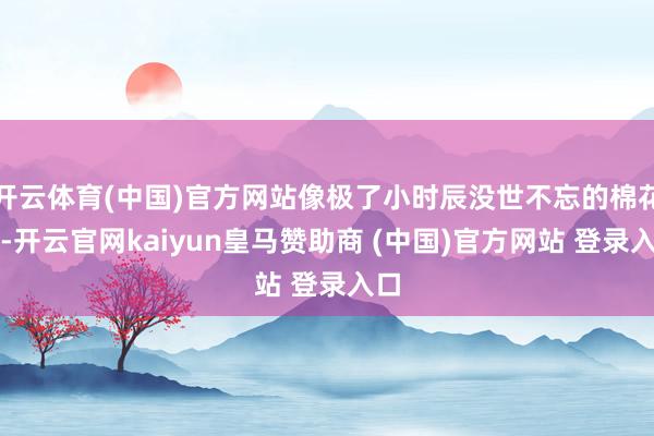 开云体育(中国)官方网站像极了小时辰没世不忘的棉花糖-开云官网kaiyun皇马赞助商 (中国)官方网站 登录入口