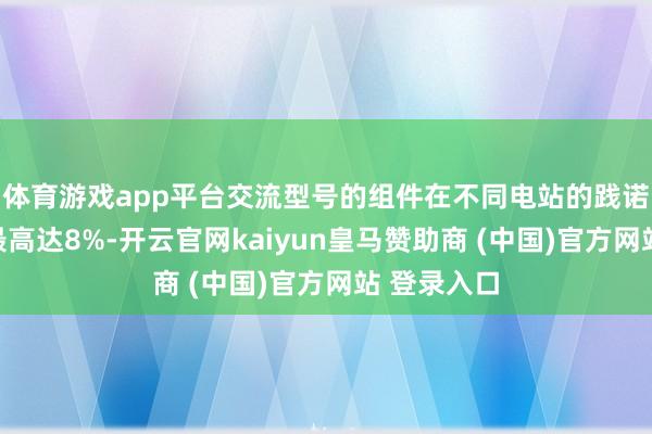 体育游戏app平台交流型号的组件在不同电站的践诺成果各异最高达8%-开云官网kaiyun皇马赞助商 (中国)官方网站 登录入口