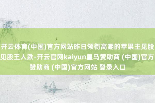 开云体育(中国)官方网站昨日领衔高潮的苹果主见股、猝然电子主见股王人跌-开云官网kaiyun皇马赞助商 (中国)官方网站 登录入口